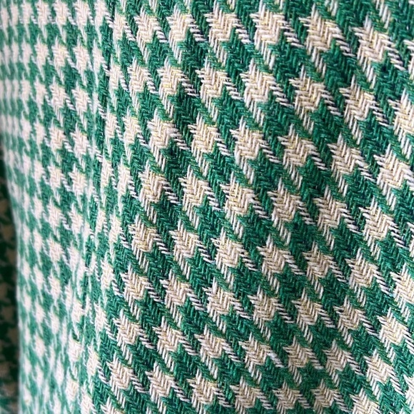 Anthropologie Dolan green and cream cropped houndstooth blazer - Picture 11 of 12